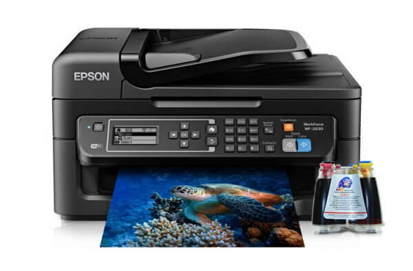 МФУ Epson Workforce WF-2630 Refurbished by Epson с СНПЧ МФУ Epson Workforce WF-2630 Refurbished by Epson с СНПЧМногофункциональное устройство 4-в-1 (принтер/сканер/копир/факс) порадует быстродействием, цветным копированием и наличием факса. Посредством опции Wi-Fi девайс можно использовать вместе с несколькими компьютерами, работать удаленно. Модель отлично справится с большими объемами печати, подойдет для офиса.<br>