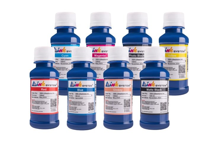  Комплект ультрахромных чернил INKSYSTEM для Epson  R1800, 100 мл. (8 цветов)