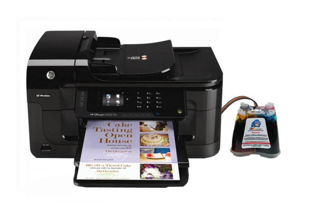 изображение МФУ HP OfficeJet 6500A Plus с СНПЧ и чернилами - изображение 1