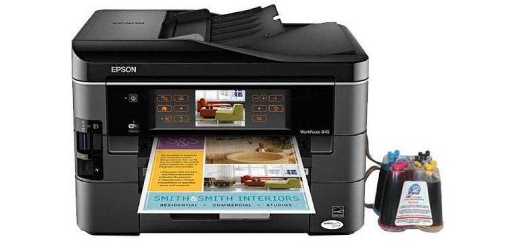 изображение МФУ Epson WorkForce 845 с СНПЧ и чернилами - изображение 1