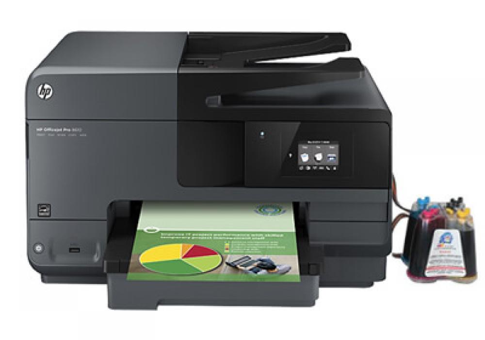 изображение МФУ HP OfficeJet Pro 8610 с СНПЧ и чернилами - изображение 1