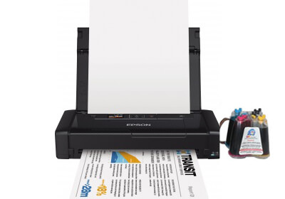 фото Принтер Epson WorkForce WF-100W с СНПЧ и чернилами