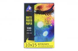 Матовая фотобумага INKSYSTEM Matte Photo Paper 230g, 10x15, 100 листов