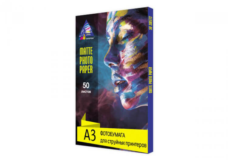 Матовая фотобумага inksystem matte photo paper 230g, a3, 50 листов