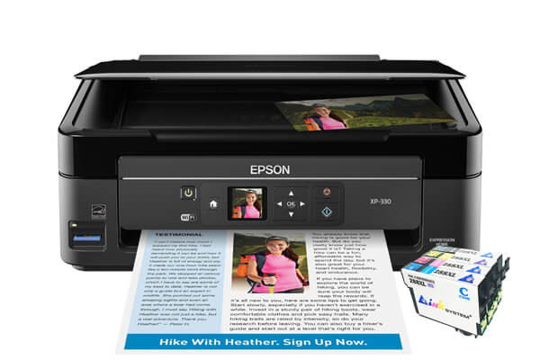 фото МФУ Epson Expression Home XP-330 с картриджами INKSYSTEM