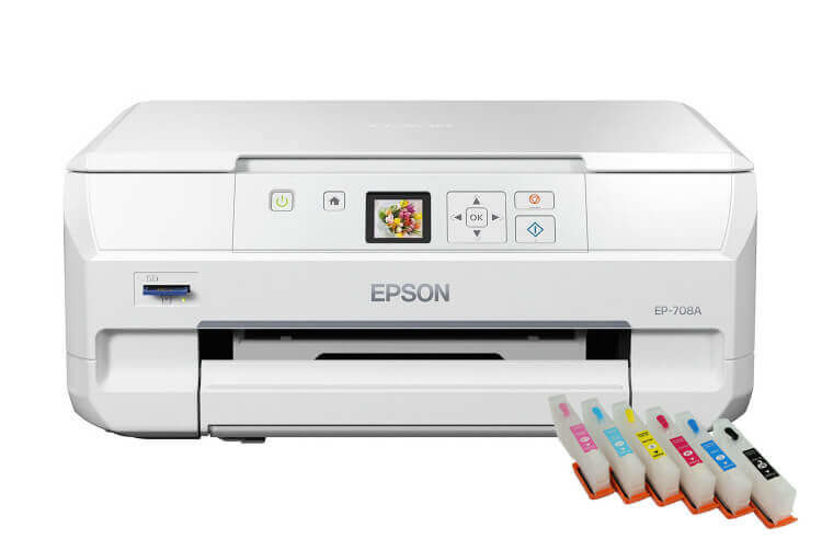 фото МФУ Epson Colorio EP-708A с перезаправляемыми картриджами