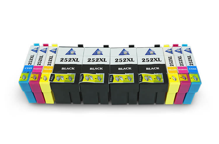 Комплект совместимых картриджей T252XL (2xC/M/Y+4xBk) для Epson Workforce WF-7610 Комплект совместимых картриджей T252XL (2xC/M/Y+4xBk) для Epson Workforce WF-7610