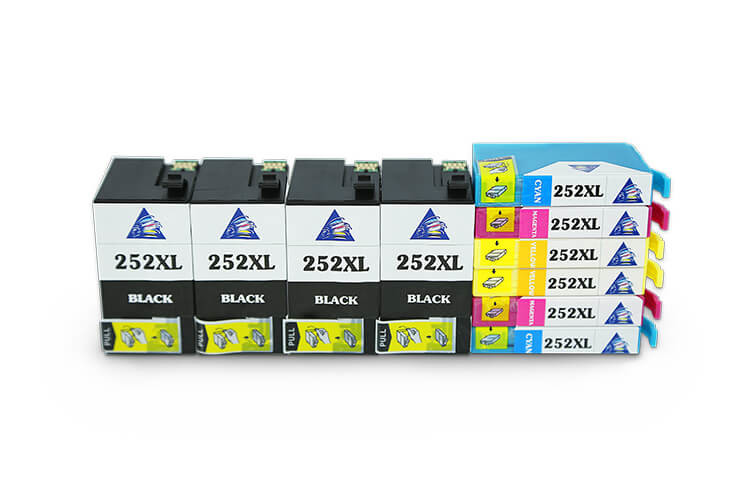 Комплект совместимых картриджей T252XL (2xC/M/Y+4xBk) для Epson Workforce WF-7620 Комплект совместимых картриджей T252XL (2xC/M/Y+4xBk) для Epson Workforce WF-7620