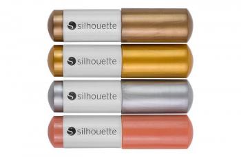 Набор фломастеров для плоттеров Silhouette металлик (золото, серебро, бронза, медь)