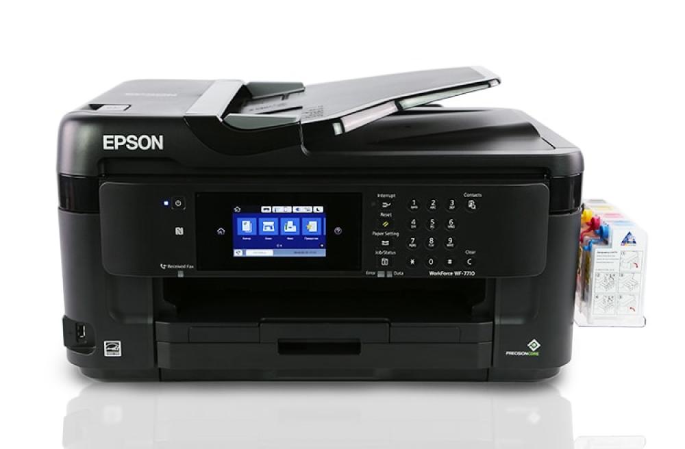 изображение МФУ Epson WorkForce WF-7710DWF с СНПЧ и чернилами - изображение 1