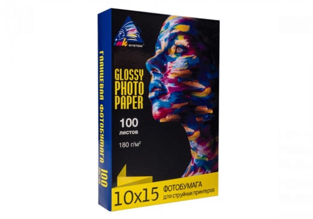 изображение Глянцевий фотопапір INKSYSTEM Glossy Photo Paper 180g, 10x15, 100 аркушів - зображення 1