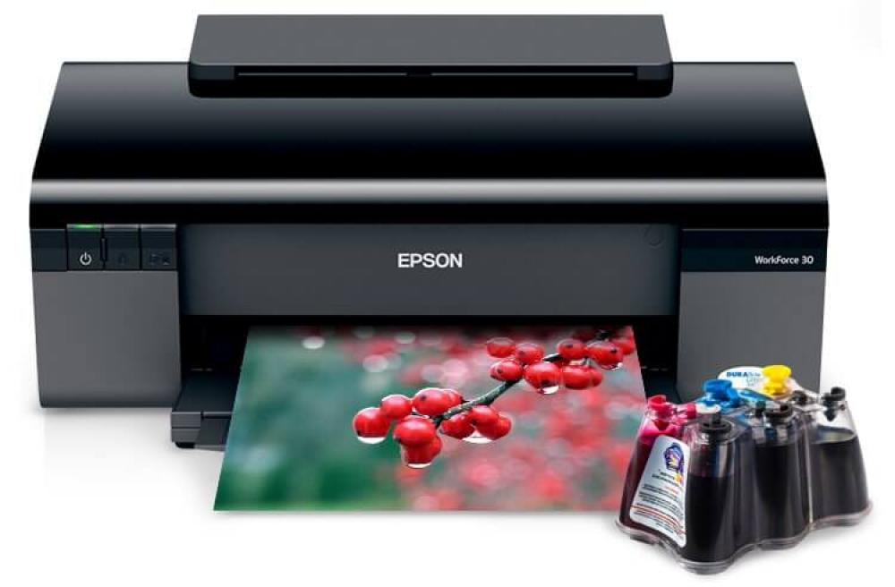 фото Принтер Epson Workforce 30 с СНПЧ и чернилами - изображение 1