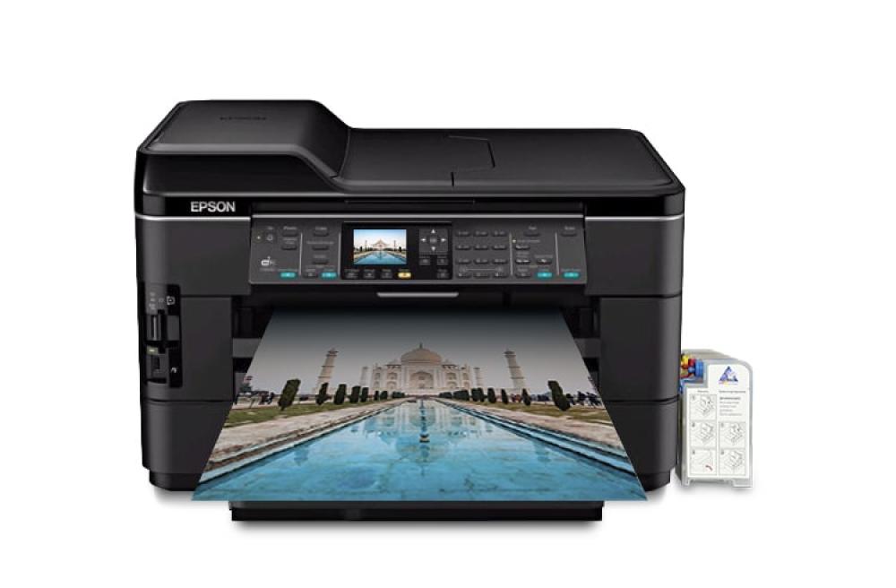изображение МФУ Epson WorkForce WF-7520 с СНПЧ и чернилами - изображение 1