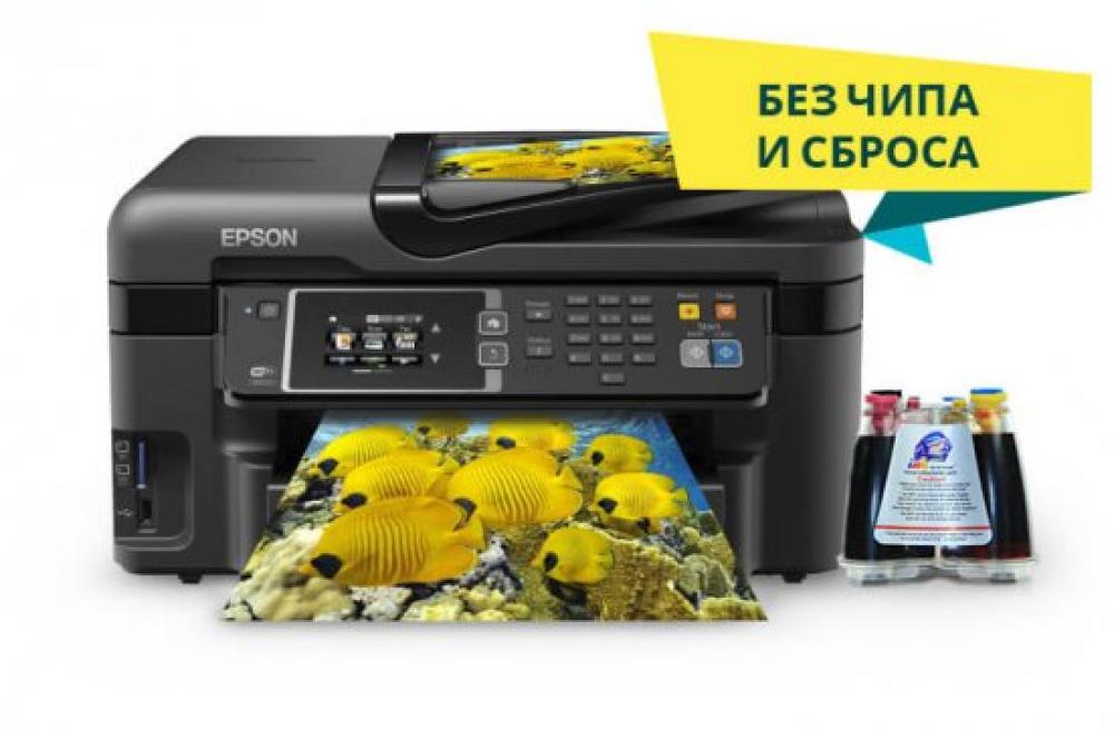 фото МФУ Epson Workforce WF-3620 с СНПЧ и сублимационными чернилами - изображение 1