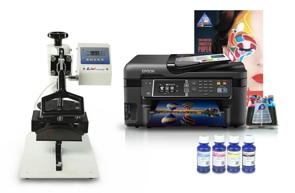 фото Кепочный термопресс INKSYSTEM и МФУ Epson WF-3620 с набором для сублимационной печати - зображення 1