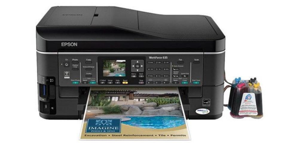 изображение МФУ Epson WorkForce 635 Refurbished by Epson с СНПЧ и чернилами - изображение 1