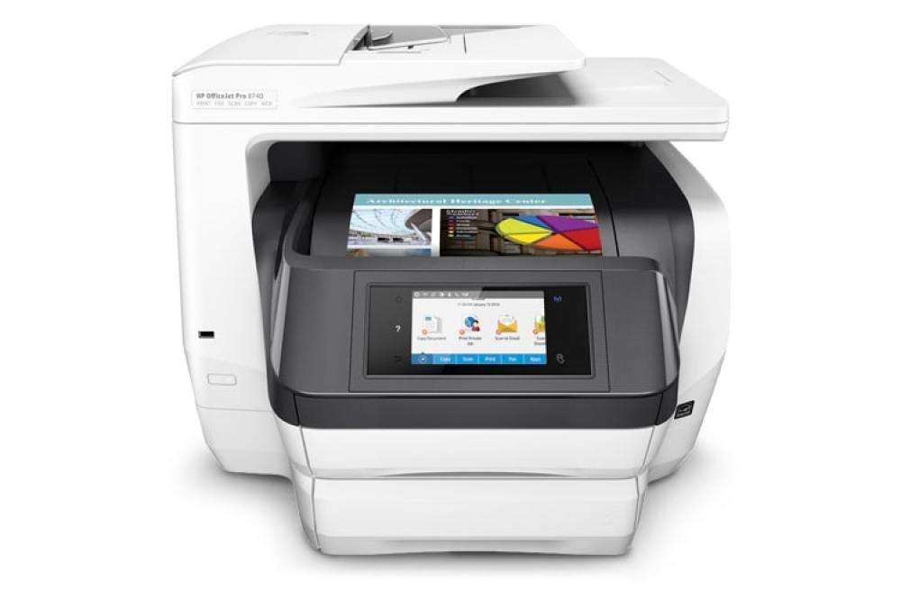 фото МФУ HP OfficeJet Pro 8740 с ПЗК и чернилами - изображение 1