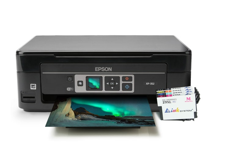 фото МФУ Epson Expression Home XP-352 с картриджами INKSYSTEM