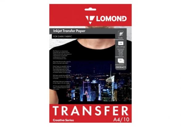 изображение Термотрансферний папір LOMOND Transfer Paper for dark cloth A4, 10 аркушів