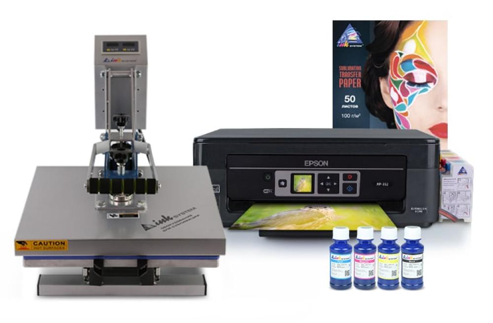 фото Планшетный термопресс INKSYSTEM (38x38cм) и МФУ Epson XP-352 с набором для сублимационной печати - зображення 1