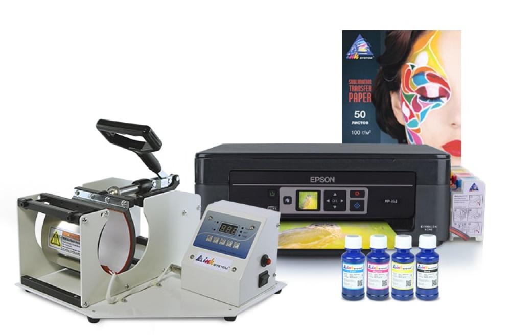 фото Чашечный термопресс INKSYSTEM и МФУ Epson XP-352 с набором для сублимационной печати - зображення 1