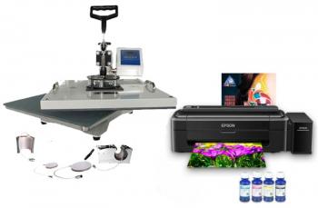 Многофункциональный термопресс INKSYSTEM C-04-2938 4 в 1 и принтер Epson L132 с набором для сублимационной   печати