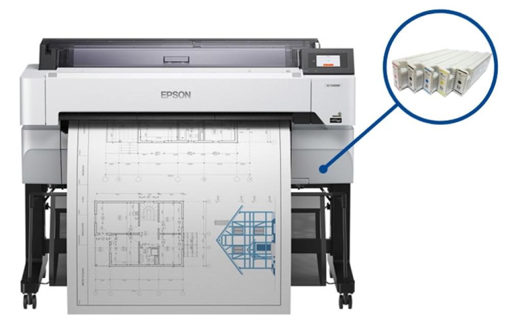 фото Плоттер Epson SureColor SC-T5400M с ПЗК и чернилами - изображение 1