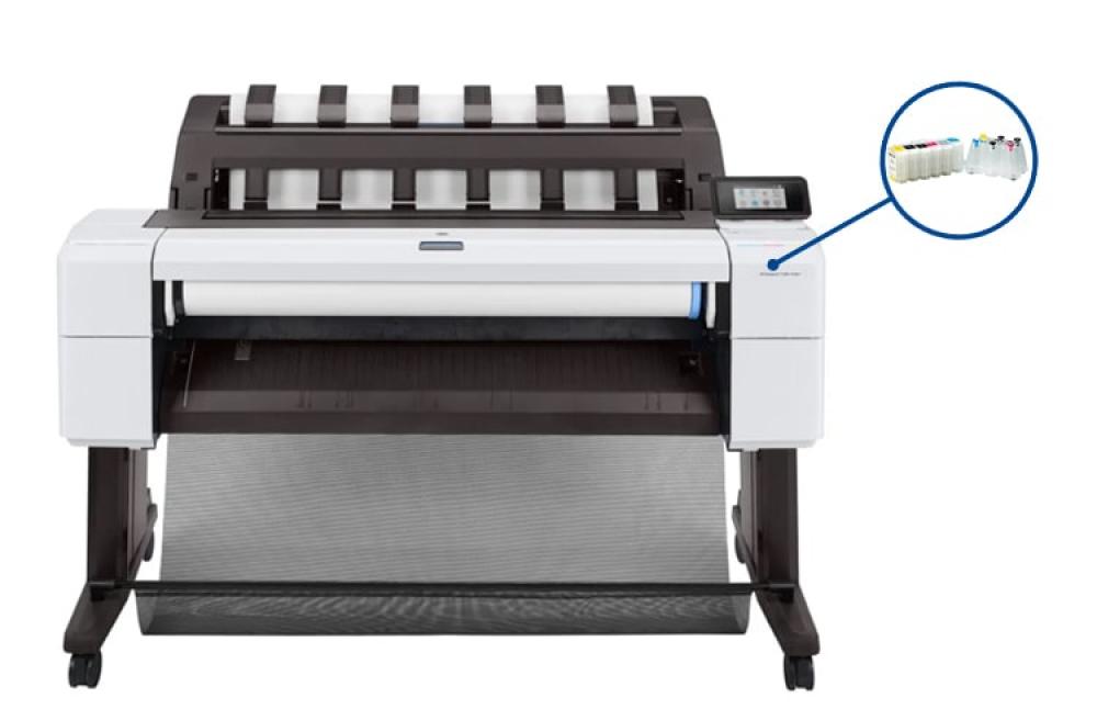 фото Плоттер HP DesignJet T1600 36" с СНПЧ и чернилами - изображение 1