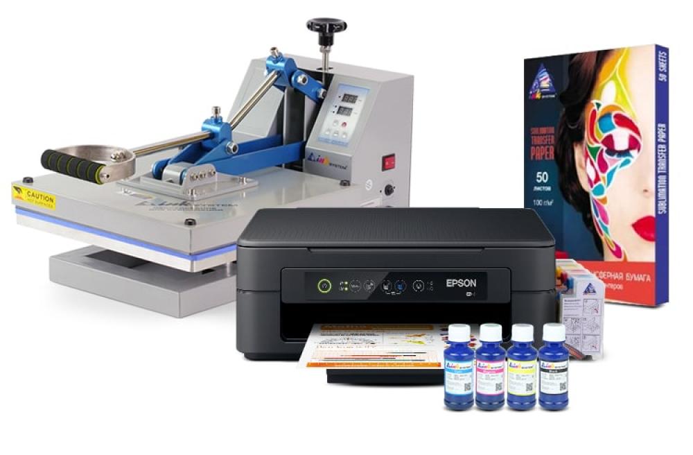 фото Планшетный термопресс INKSYSTEM P-3838 38*38 см и МФУ Epson XP-2100 с набором для сублимационной печати - изображение 1
