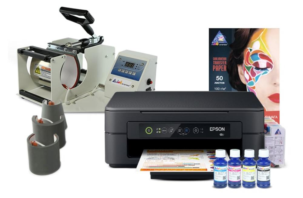 фото Чашечный термопресс INKSYSTEM M-04 4 в 1 и МФУ Epson XP-2100 с набором для сублимационной печати - изображение 1
