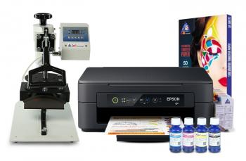 Кепочный термопресс INKSYSTEM B-01 и МФУ Epson XP-2100 с набором для сублимационной печати