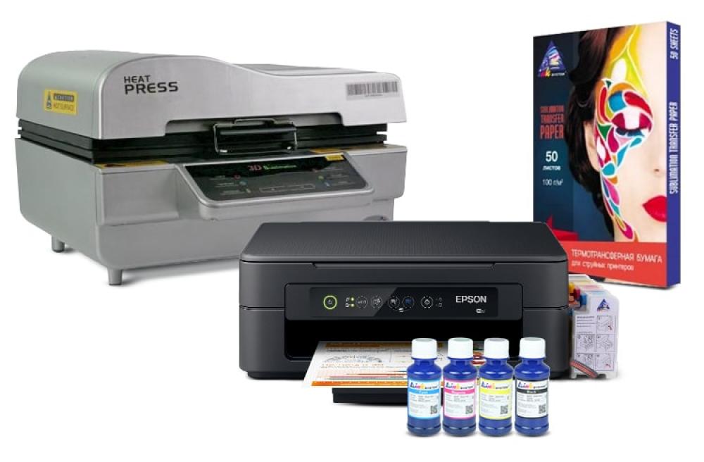 фото Вакуумный термопресс HeatPress V-01 3D и МФУ Epson XP-2100 с набором для сублимационной печати - изображение 1