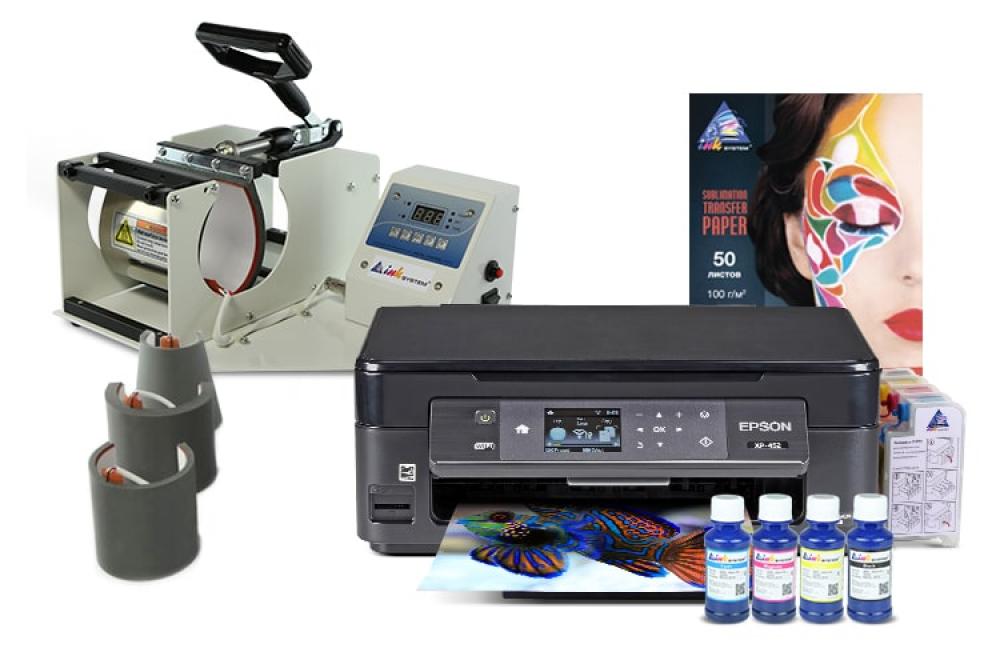 фото Чашечный термопресс INKSYSTEM M-04 4 в 1 и МФУ Epson XP-452 с набором для сублимационной печати - изображение 1