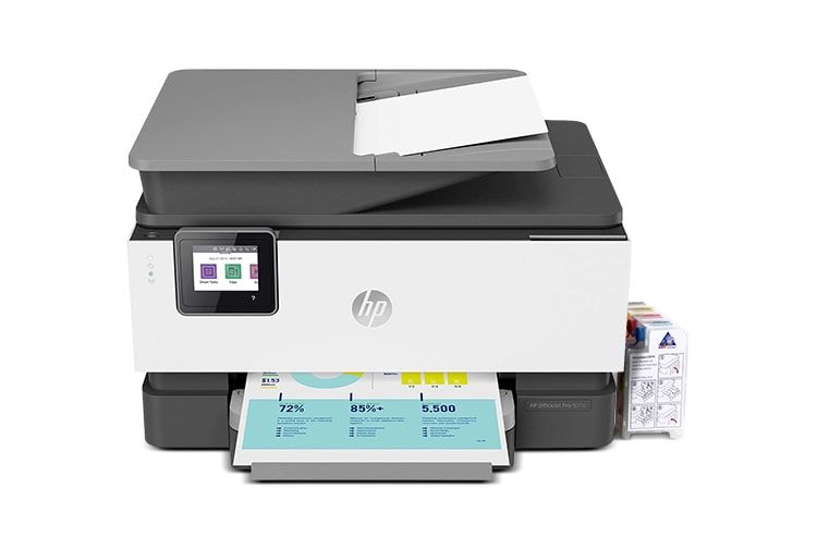 фото МФУ HP OfficeJet Pro 9010 с СНПЧ и чернилами