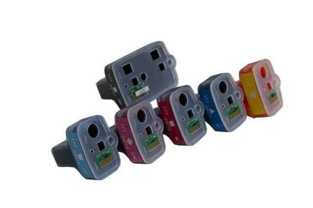 фото Перезаправляемые картриджи для HP PhotoSmart D7200 series (картриджи 02, 363, 177) - изображение 1