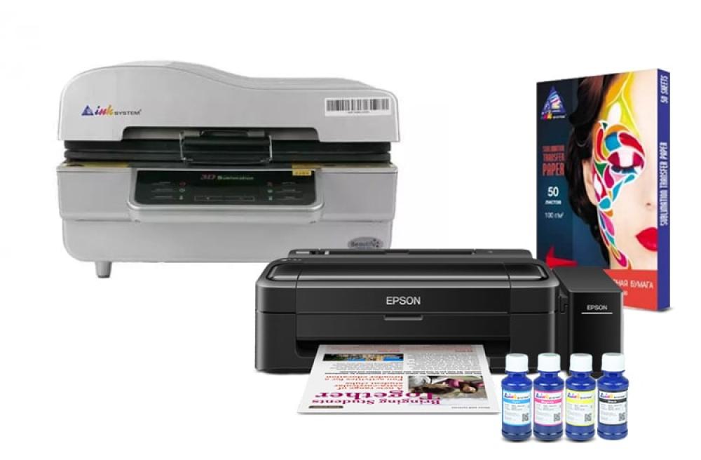 фото Вакуумный термопресс INKSYSTEM 3D-Max и принтер Epson L132 с набором для сублимационной печати - зображення 1