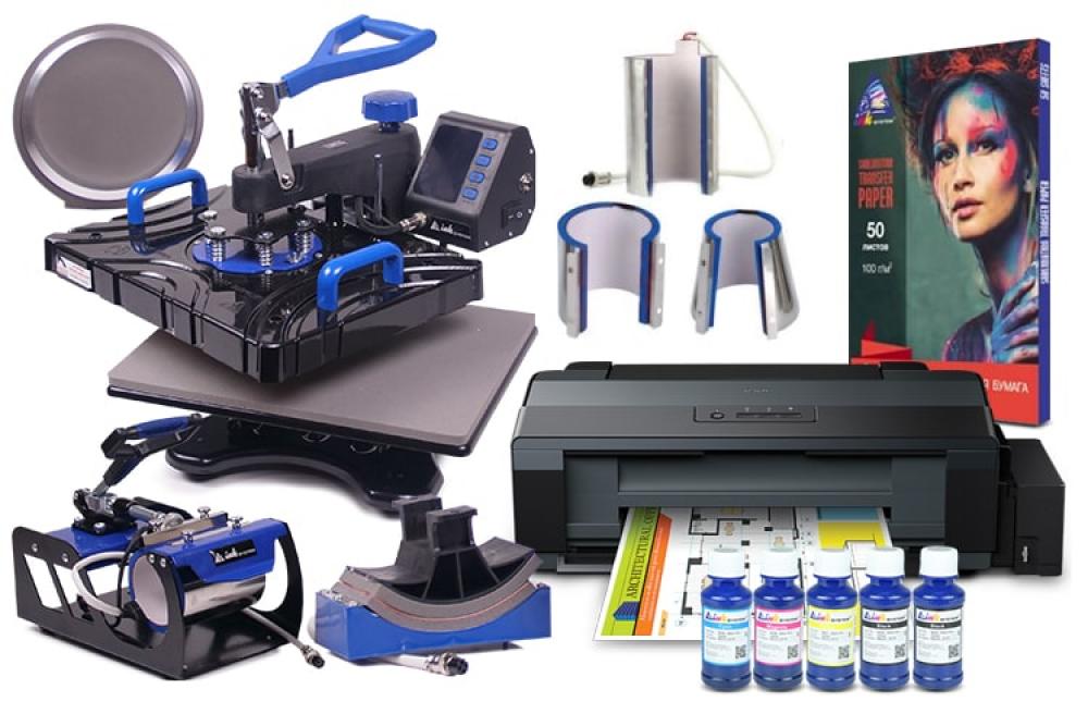 фото Термопресс INKSYSTEM SP Combo 8 29*38 см 8 в 1 и принтер Epson L1300 с набором для сублимационной печати - изображение 1