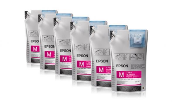 фото Комплект сублимационных чернил Epson Magenta для Epson SureColor SC-F6200 6шт*1000мл