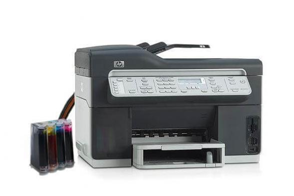 изображение БФП HP OfficeJet Pro L7580 з СБПЧ та чорнилом