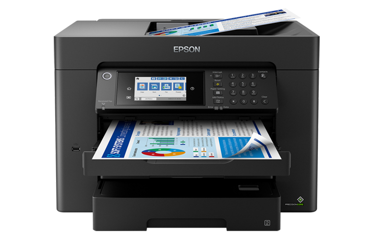 изображение МФУ Epson Workforce WF-7840DTWF с ПЗК и чернилами