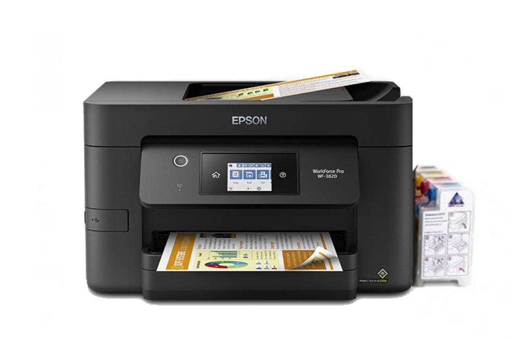 фото МФУ Epson WorkForce Pro WF-3820 с СНПЧ и чернилами - изображение 1