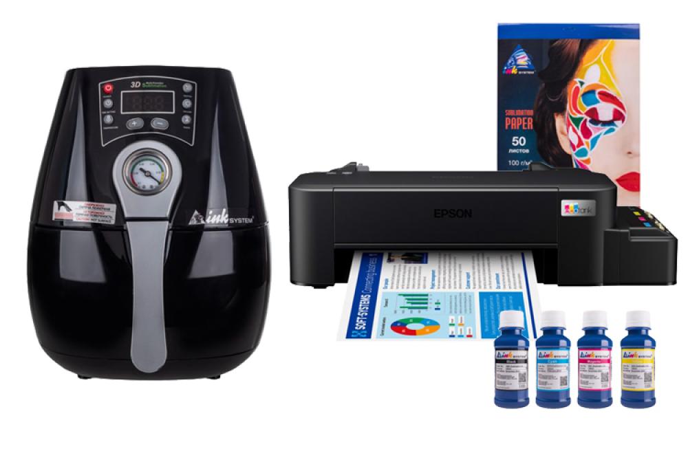 фото Вакуумный термопресс INKSYSTEM 3D-Mini и принтер Epson L121 с набором для сублимационной печати - изображение 1