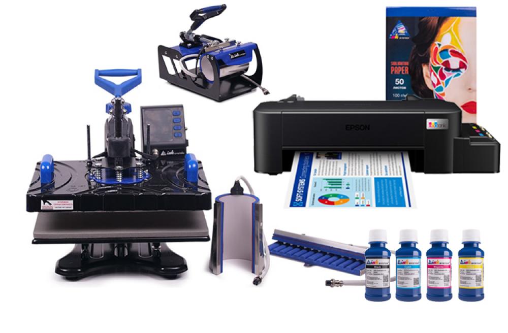 фото Многофункциональный термопресс INKSYSTEM SP Combo 4 29*38 см 4 в 1 и принтер Epson L121 с набором для сублимационной печати - изображение 1