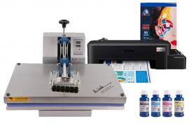 Планшетный термопресс INKSYSTEM P-4060 40*60 см и принтер Epson L121 с набором для сублимационной печати