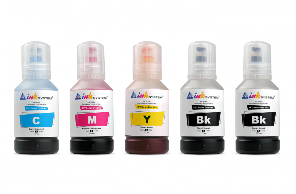 Изображение Светостойкие чернила INKSYSTEM для фотопечати 127 мл (5 цветов) — inksystem.biz