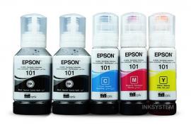 Оригинальные чернила для Epson L6276 (3 цветных по 70мл + 2 черных пигмент 127 мл)