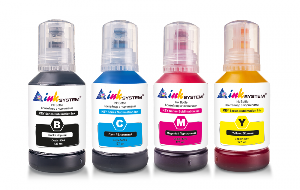 фото Сублимационные чернила для Epson EcoTank L4150, L4158, L4160, 127мл (4 цвета), Inksystem
