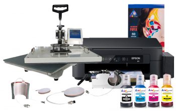 Многофункциональный термопресс INKSYSTEM C-04-2938 4 в 1 и МФУ Epson XP-2205 с набором для сублимационной печати