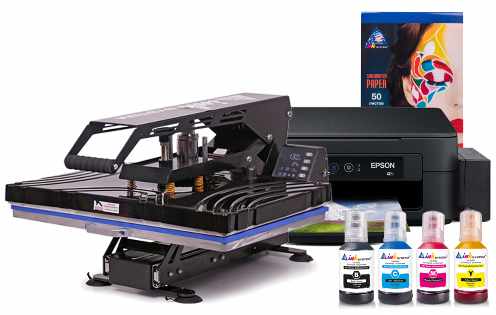 изображение Планшетный термопресс INKSYSTEM SP AO4060 40*60 см и МФУ Epson XP-2205 с набором для сублимационной печати - изображение 1