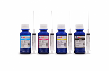 фото Сублимационные чернила для Epson EcoTank L3210, L3230, L3250, L3256, 100 мл (4 цвета), номера картриджа 002, 003, 004, T502, 101, T03Y